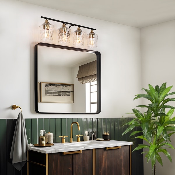 Modern black bathroom light sales