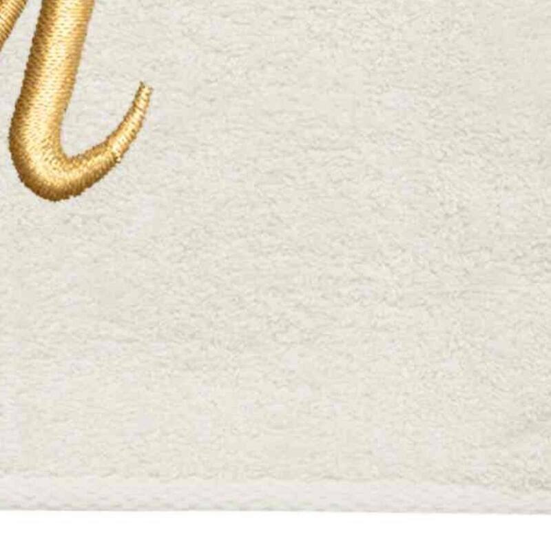 Avanti Linens Ivory/Gold Script Monogram Hand Towel Letter U - Hand Towel