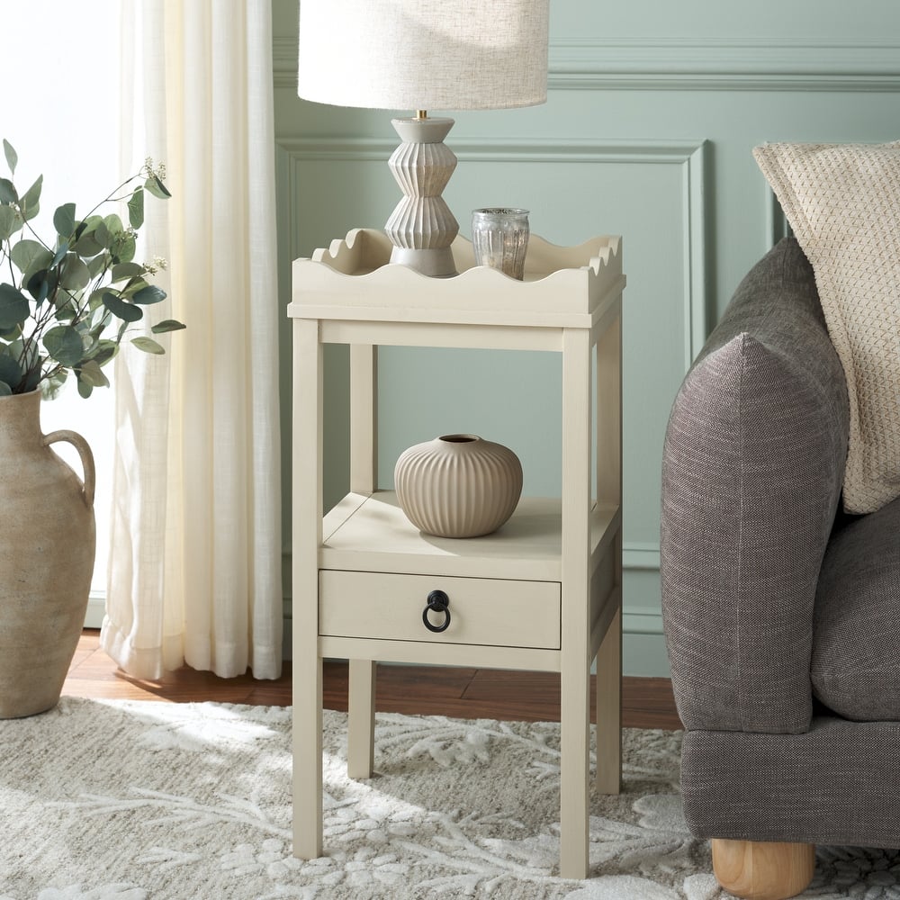 SAFAVIEH Home Darlyn One Drawer Accent Table - 14"W x 13"D x 28"H