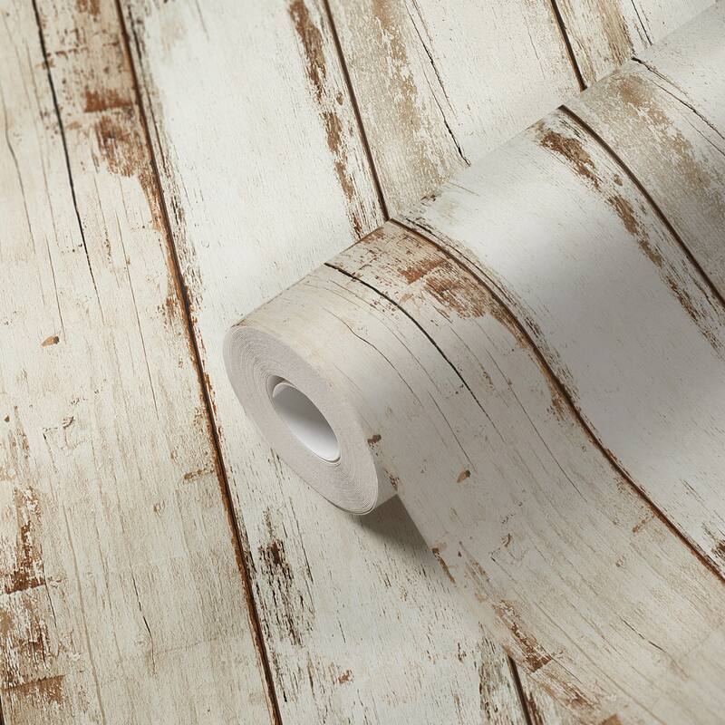Galerie Wallcoverings Woods and Wicker Collection Wood Stripe Effect Matte Finish Vinyl on Non-woven Wallpaper Roll