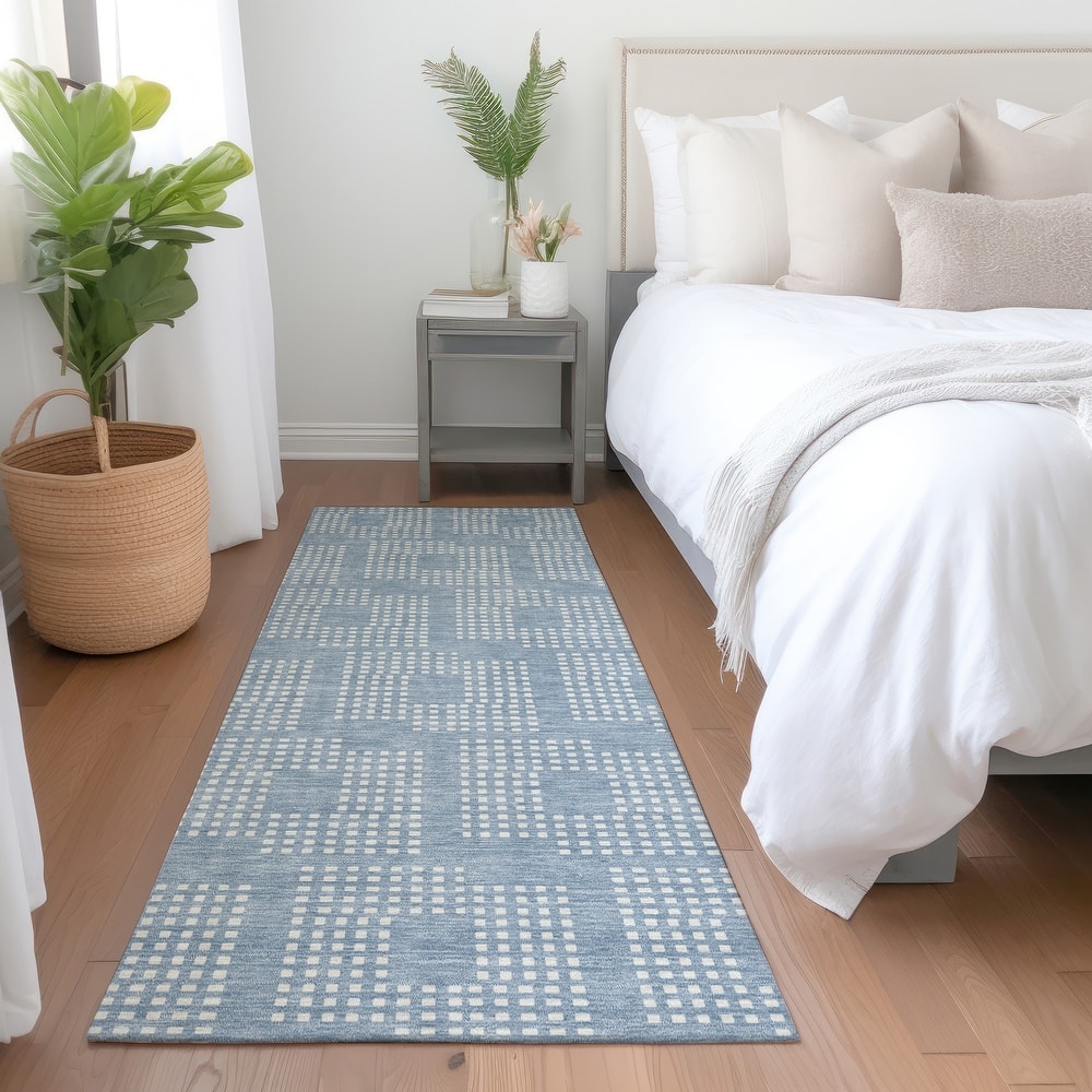 Premium Washable Super Soft Modern Houndstooth Mayfield Rug