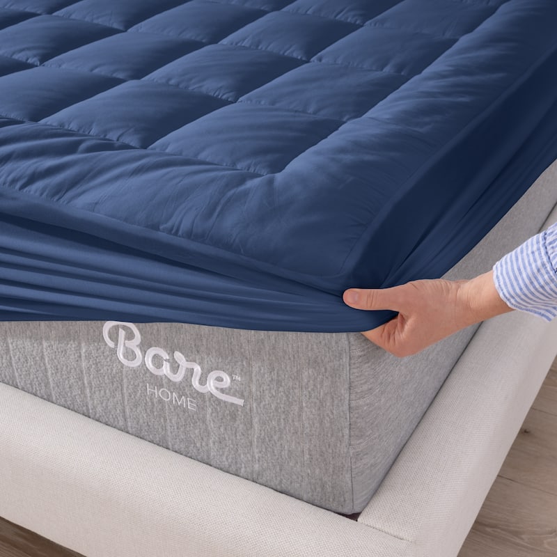 Bare Home Deep Pocket Cotton Top Mattress Pad