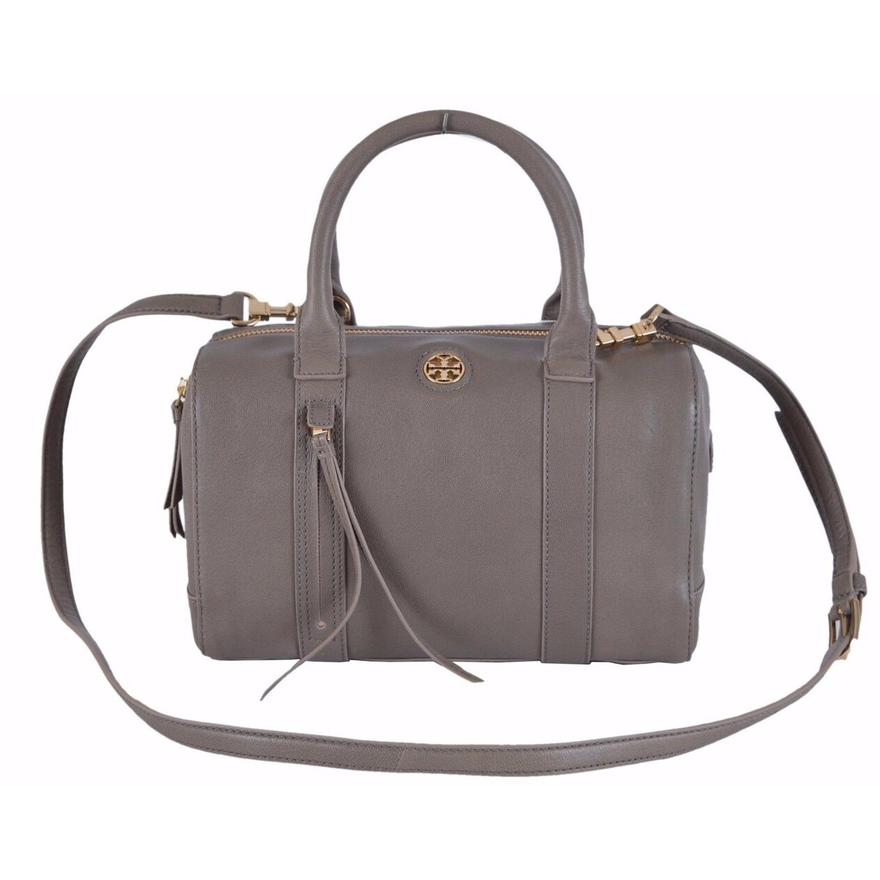 small grey purse