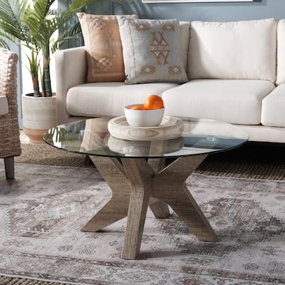 SAFAVIEH Home Collection Kaera Coffee Table - 32" W x 32" D x 17" H