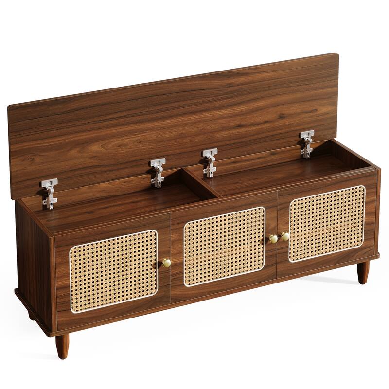 Lift Top Shoe Storage Bench, Entryway Shoe Cabinet with Seating, Shoe Rack Organizer for Entryway, Bedroom, Living Room