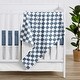 preview thumbnail 2 of 3, Sweet Jojo Designs Blue Gingham Checkered Plaid Boy Baby Receiving Security Swaddle Blanket -Vintage Classic Checkerboard, Retro