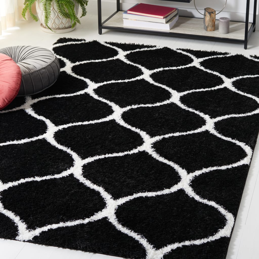 SAFAVIEH, Tahoe Shag Lisl Trellis 1.2-inch Thick Rug - 9' x 12'