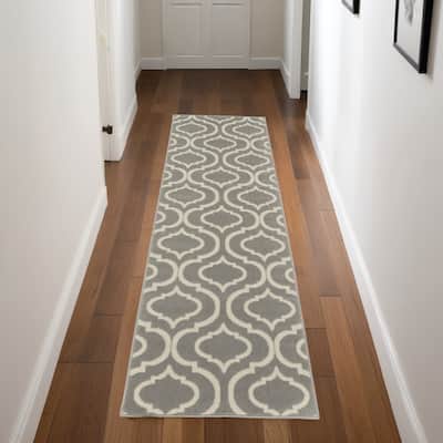 Power Loomed Abstract Stain Resistant Durable Area Rug - 87' X '27' X '0.5