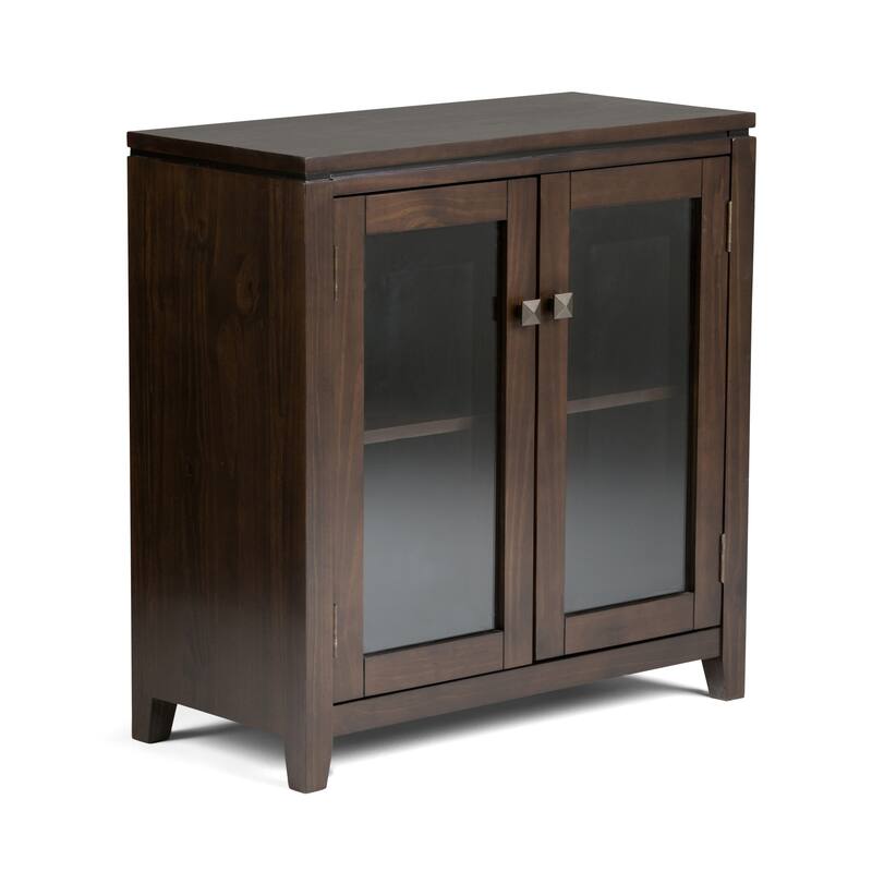 WYNDENHALL Essex SOLID WOOD 30 inch Wide Contemporary Low Storage Cabinet - 30"w x 14"d x 31" h