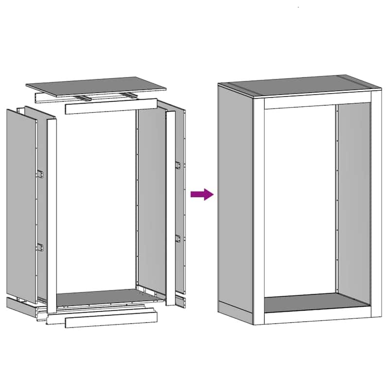 vidaXL Firewood Rack Steel