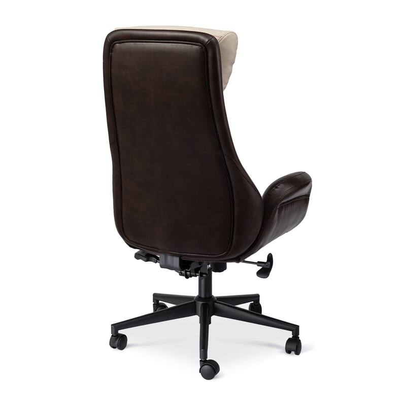 Glitzhome 48-inch Two-tone High Back Gaslift Ergonomic Executive Swivel Home Office Chair - 43.75"-47.75"H