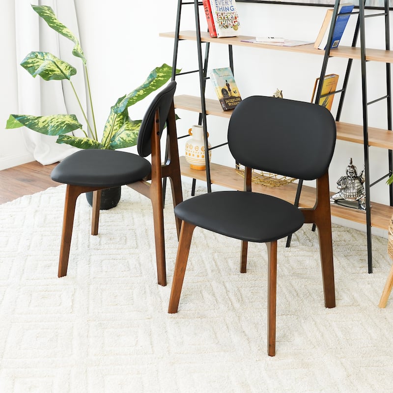Buford Contemporary Dining Chairs Vegan Leather ( Set of 2)