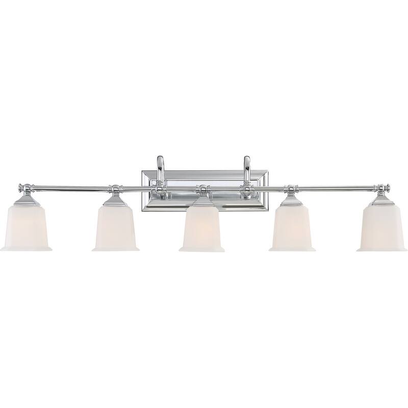 Nicholas 5-Light Bathroom Vanity Light in Polished Chrome - Polished Chrome