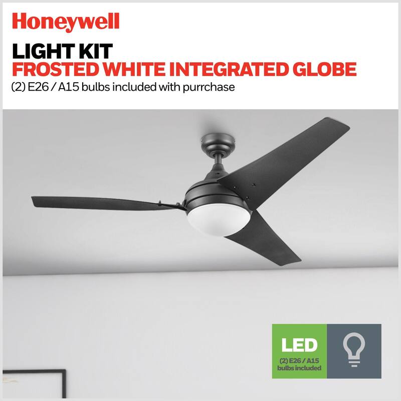 52" Honeywell Neyo Contemporary Indoor LED Ceiling Fan with Light, Remote Control