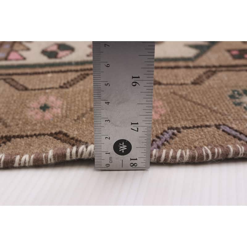 ECARPETGALLERY Hand-knotted Antalya Vintage Cream Wool Rug - 3'1 x 4'11