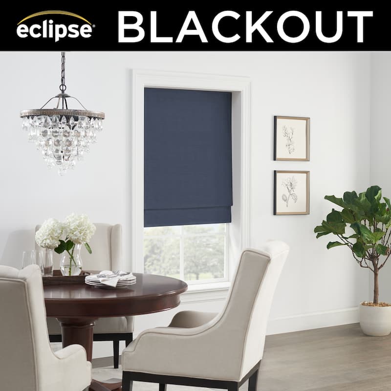 Eclipse Faux Silk 100% Total Blackout Cordless Roman Shade