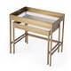 preview thumbnail 3 of 5, Lenny Gold 2 Piece Glass Nesting Tables
