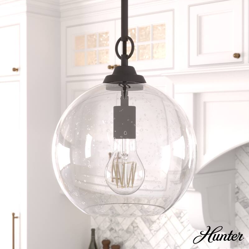 Hunter High Oaks 10-inch 1-Light Pendant - Kitchen Island, Dining Room, Entry - Contemporary, Transitional - Noble Bronze