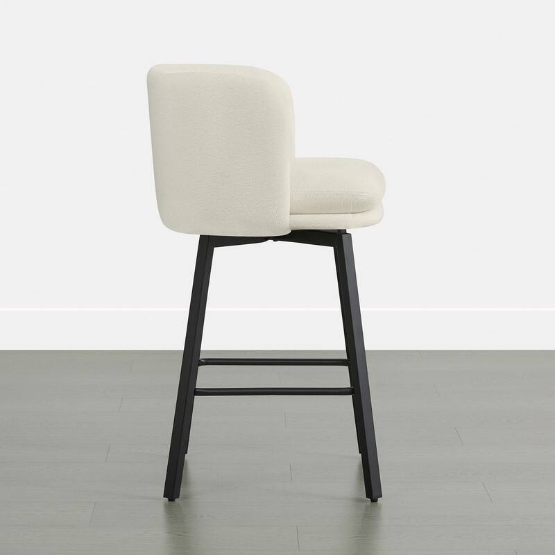 Spruce & Spring Modern Swivel Counter Bar Stool Set with Barrel Back&Double-layer Cushion