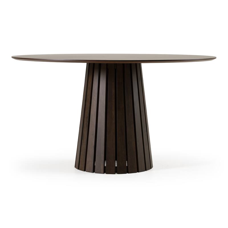 Modrest Weiss Mid-Century Modern Wenge Round Dining Table