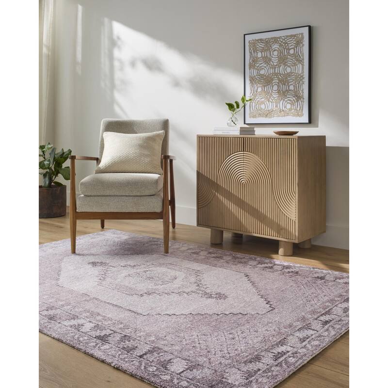 Livabliss Unique Traditional Medallion Area Rug - Rose - 9' x 12'