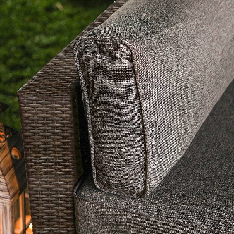 COSIEST 2- Piece Outdoor Sectional Armless Chairs with Pillows