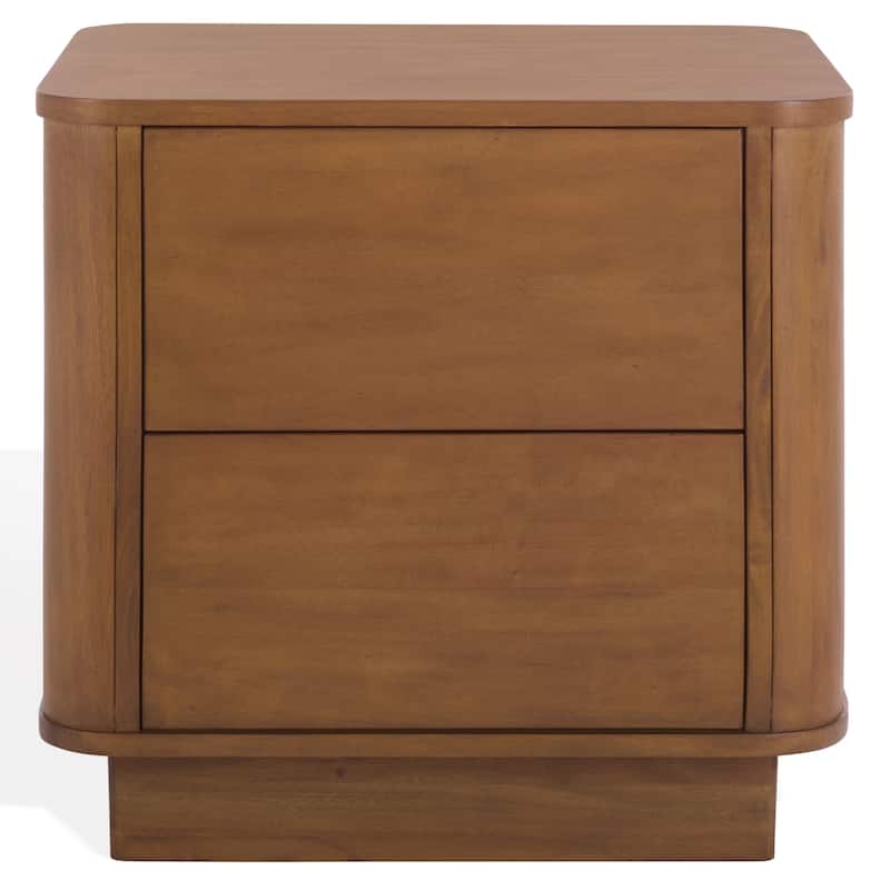 SAFAVIEH Couture Chrysandra 2-Drawer Nightstand - Walnut