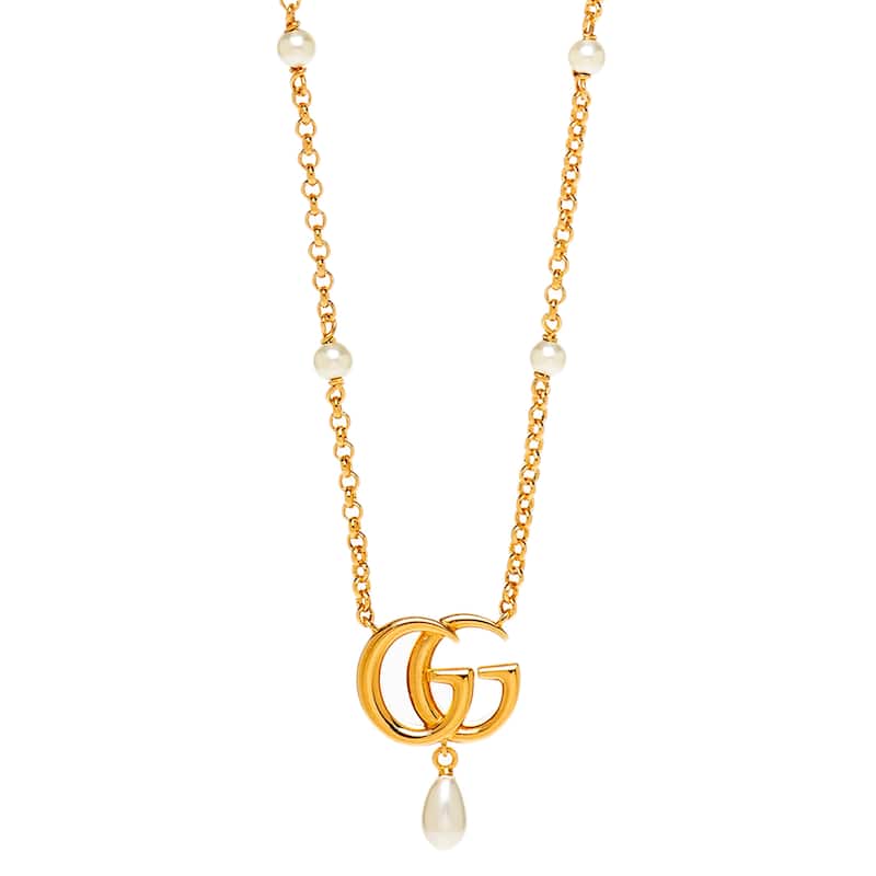 Gucci GG Marmont Pendant Necklace - Gold-tone - Gold-tone