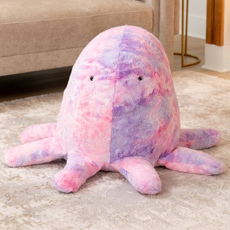 Raven-Symone Huggy the Octopus Sea Buddy Large Kids Stuffed Animal Bean Bag and Pouf
