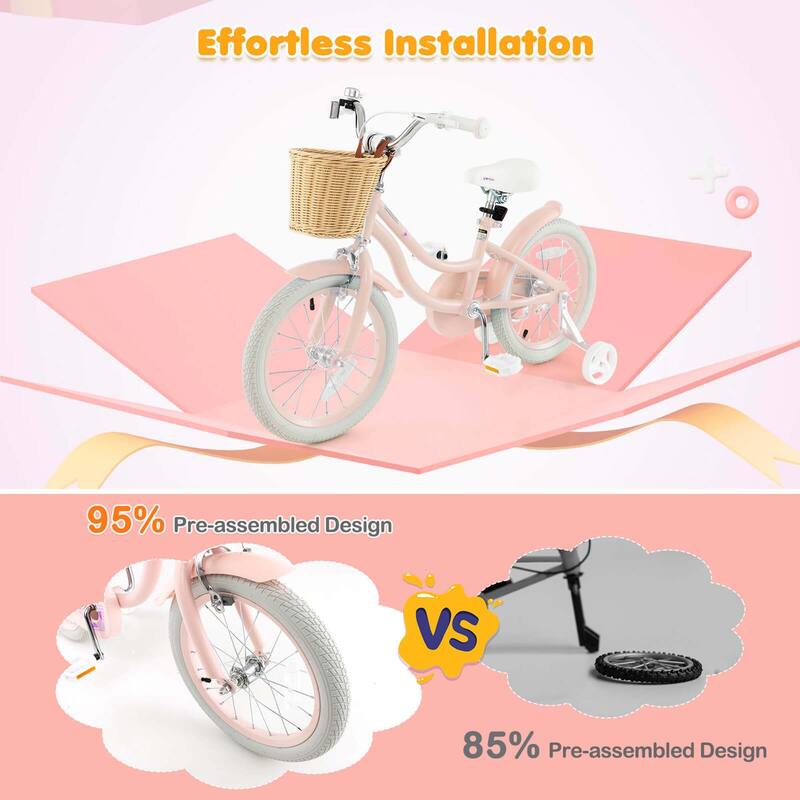 Prorider 16" Kid’s Bike with Training Wheels Adjustable Handlebar Seat - See Details