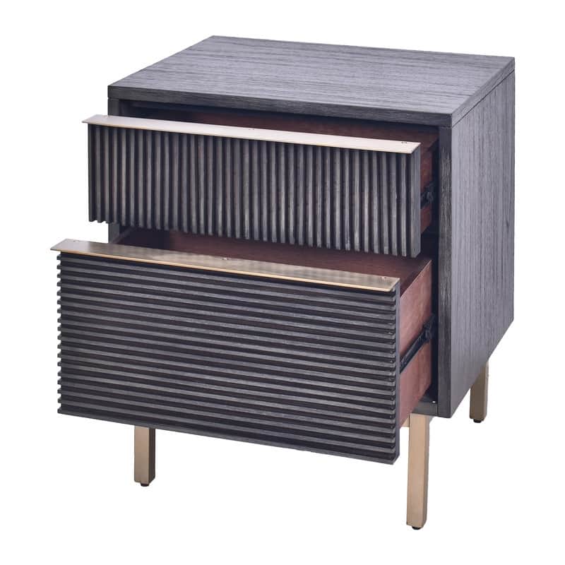 Hopper Studio Avant 2 Drawer Nightstand - Antique Black