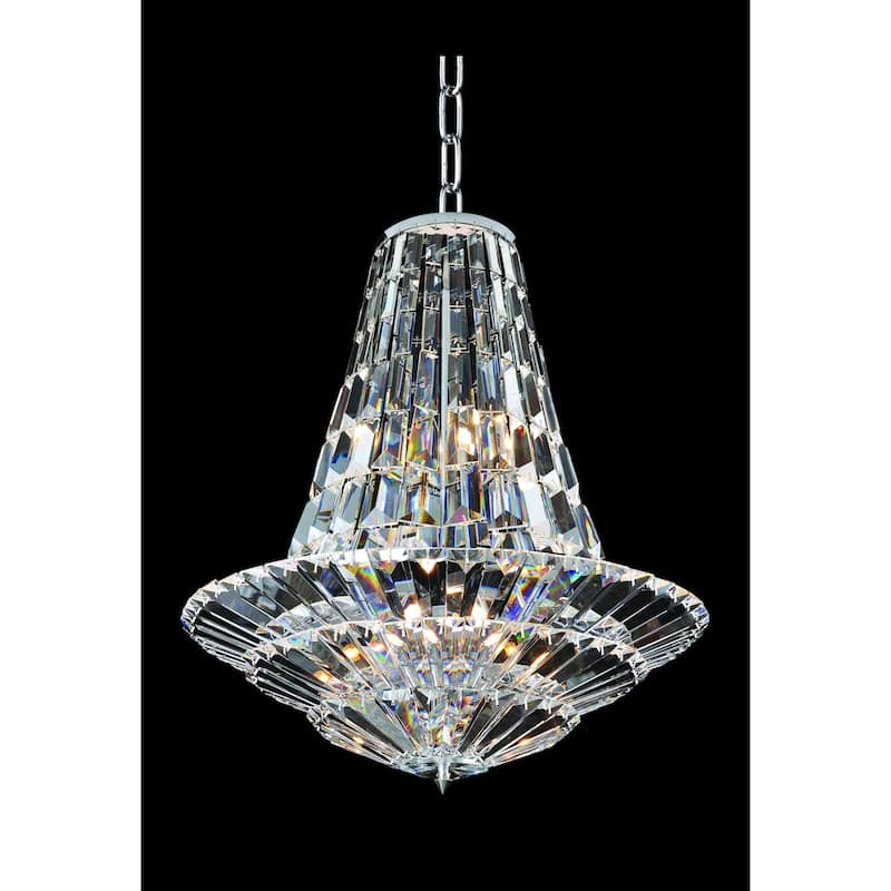 Allegri Auletta 12 Light Single Tier Chandelier - Chrome with Clear Crystals