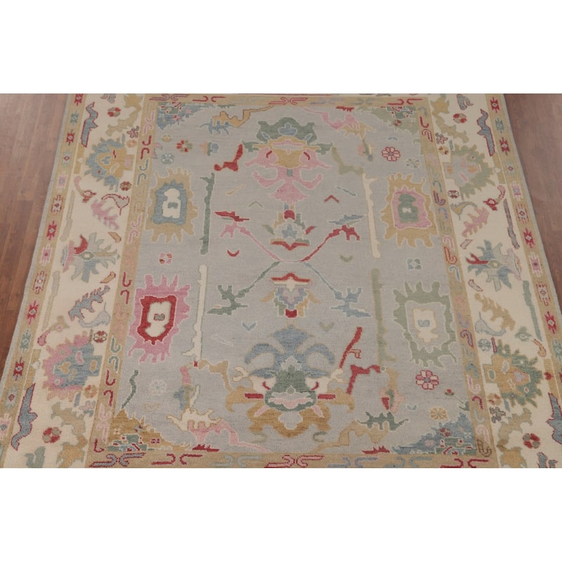 Oushak Area Rug Handmade Oriental Wool Carpet - 8'0"x 10'1"