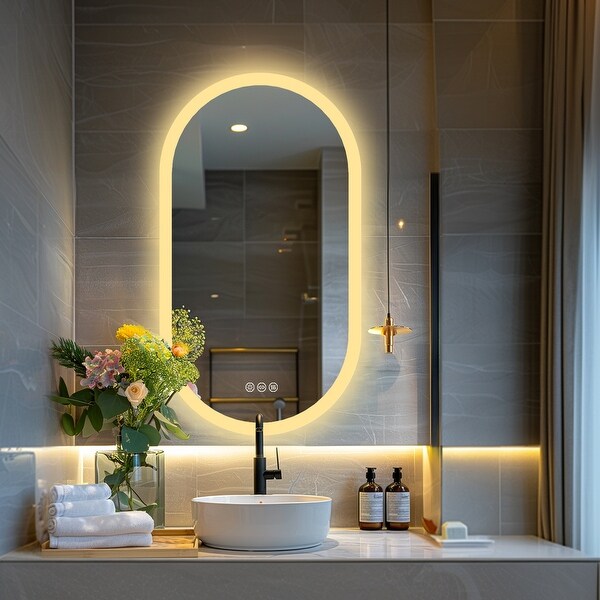 Warm light bathroom mirror cheap