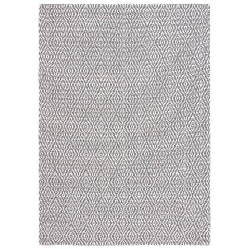 Martha Stewart by SAFAVIEH Oddny Trellis Cotton Rug - 8' x 10' - Grey/Ivory