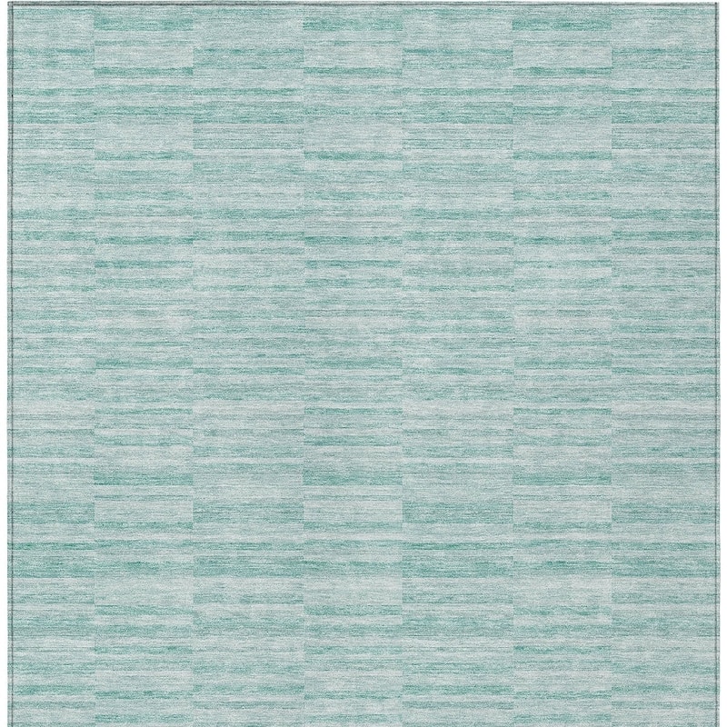 HomeRoots Striped Transitional Rectangle Outdoor Rug