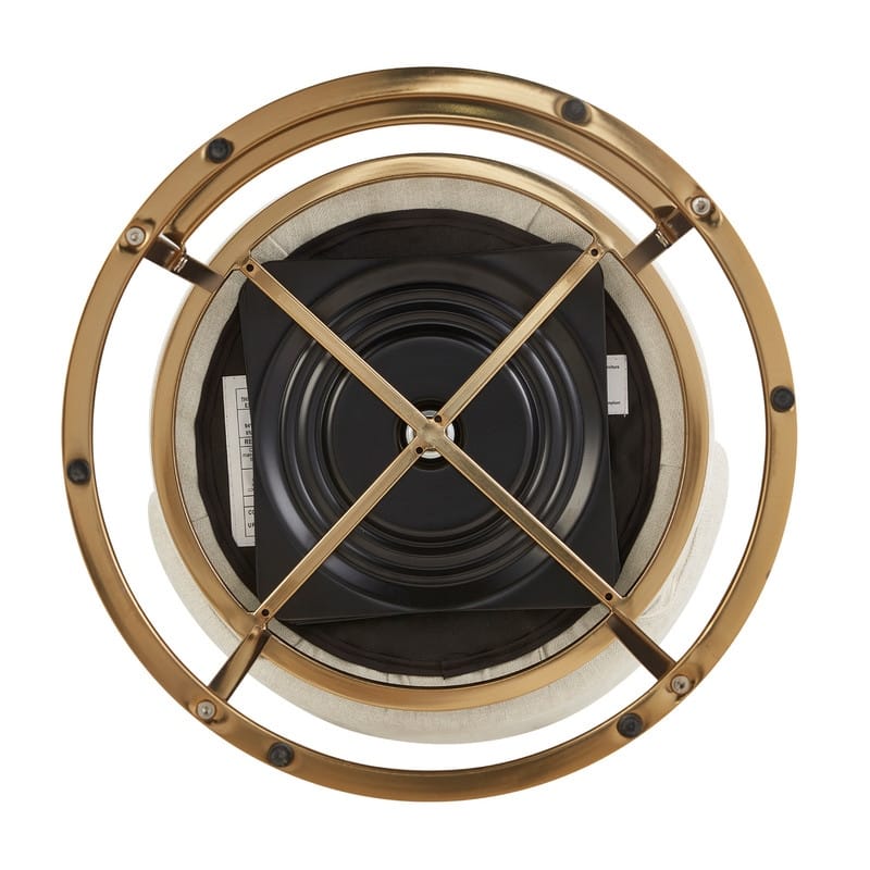 Spruce & Spring Chloe Upholstered Swivel Counter Bar Stool with Metal Frame and Arched Back