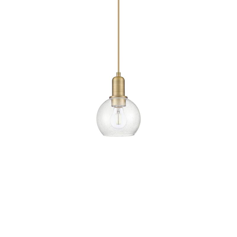 Innovations Lighting 716-1P-9-6 Athens Pendant Athens 6" Wide Mini - Brushed Brass / Seedy