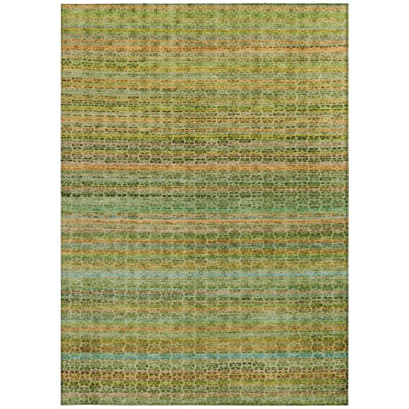 HomeRoots Striped Transitional Rectangle Outdoor Rug - 9' X 12'