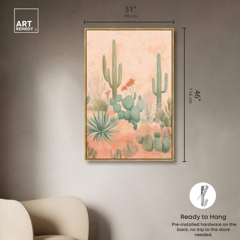 Cactus Ballet Canvas by Art Remedy