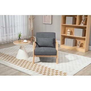 Modern Accent Chair with Wood Frame - Bed Bath & Beyond - 43312909