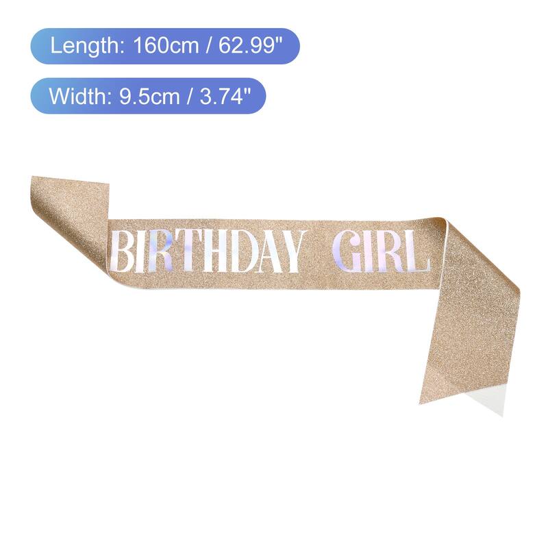 Birthday Sash, 1Pcs Personalized Sash Elegant Birthday Sash for Decor - Rose Gold