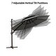 preview thumbnail 12 of 35, Luxury Patio Cantilever Umbrella with Round Double Top
