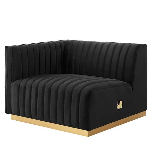 Conjure Channel Tufted Performance Velvet 4-Piece Sofa - On Sale - Bed Bath & Beyond