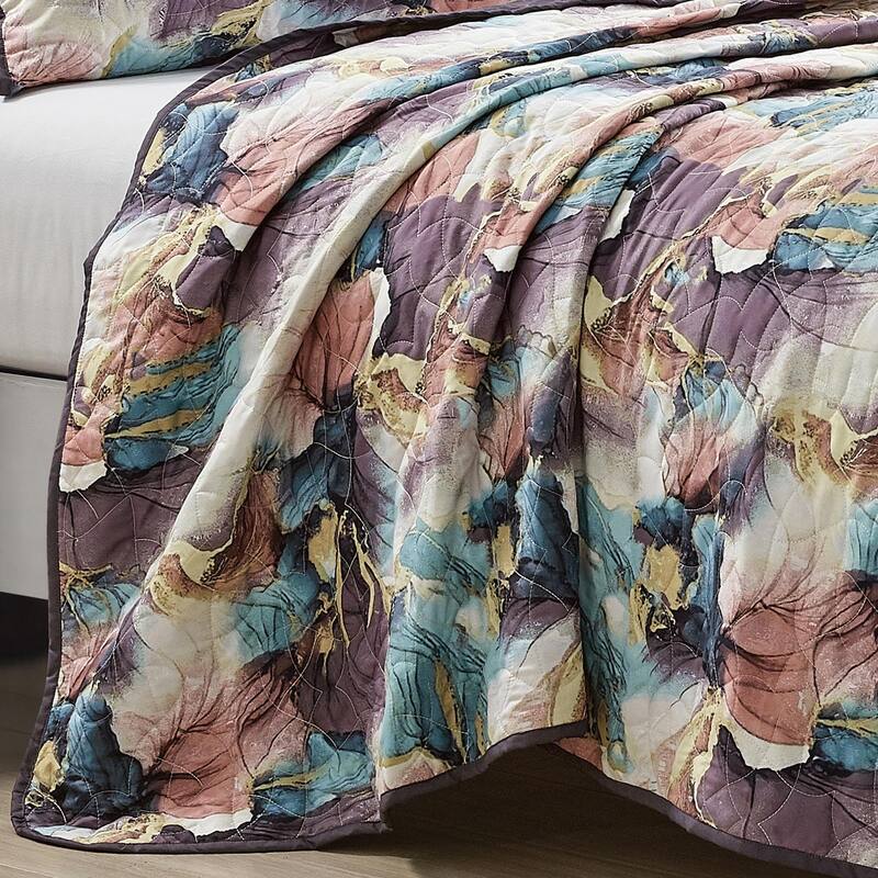 Shatex Poline 3 piece Lightweight Cooling Bedspread set,Oversized Reversible Quilt set