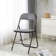 preview thumbnail 3 of 2, Idea Nuova Velvet Padded Folding Chair Gray