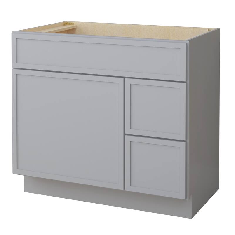 Vanity Art 36" Freestanding Single Base 2 Drawers Storage Cabinet with Soft Close Door