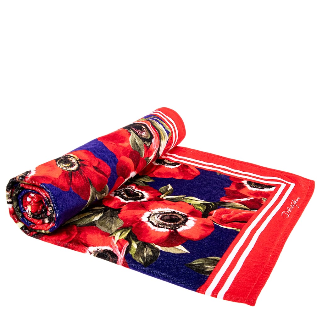 Dolce & Gabbana Floral Print Beach Towel - 72 x 45 in