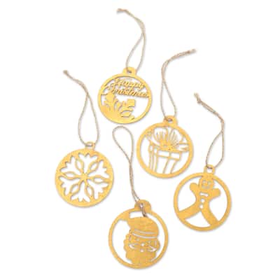 Novica Handmade Cute Celebration Handcrafted Ornaments (Set Of 5)