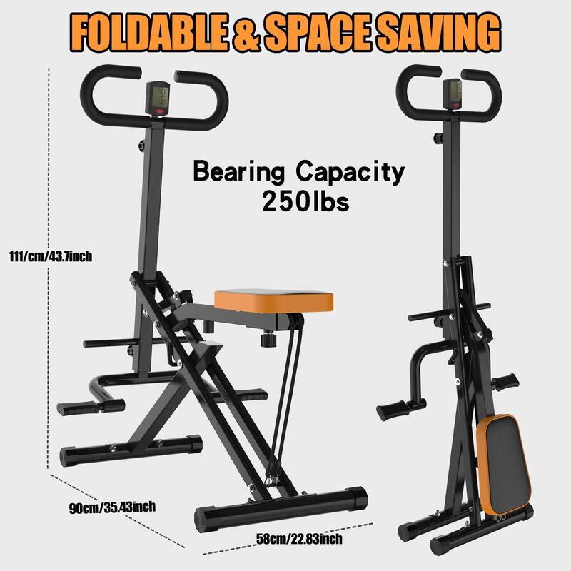 Squat Machine for Home, Assist Trainer for Glutes Workout Foldable with Resistance Bands, for Botty Glutes Butt Thighs